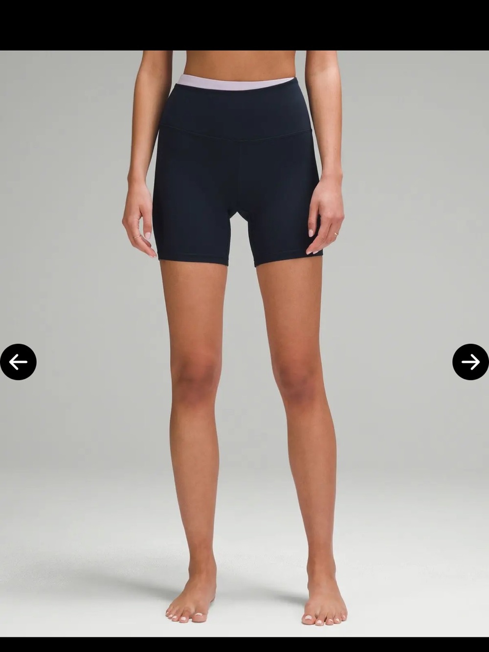 lululemon Align High Rise Short 6” in True Navy/Lilac Ether - Size 4 (Yoga Day)